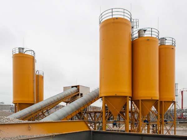 silos of concrete plant