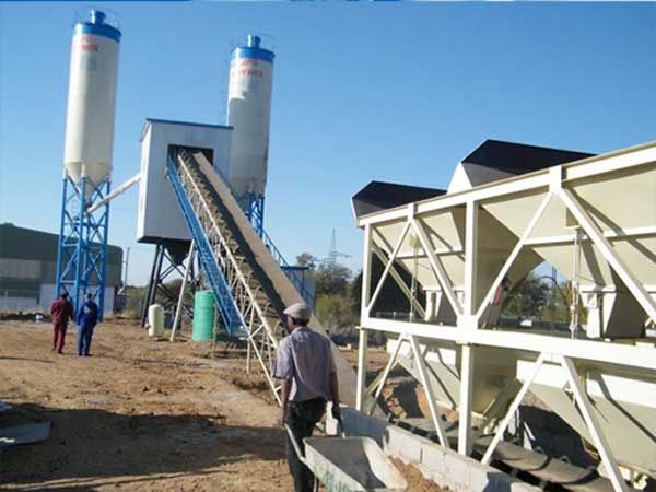 HZS60 concrete mixing plant in Malaysia