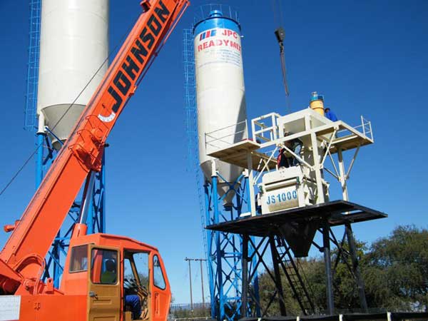 HZS60 concrete batching plant in Sri Lanka