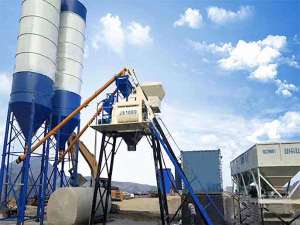 non-continuous concrete mixing plant