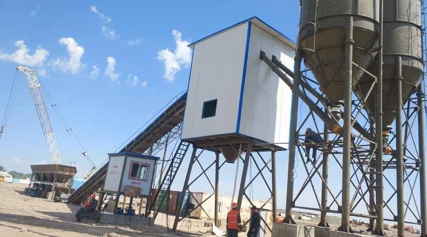 HZS90 concrete plant installed in UZ