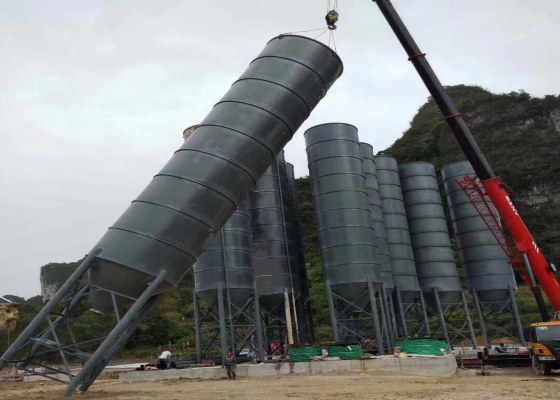 welded type rmc plant silos