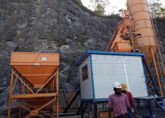 Concrete Batching Plant HZS-35 installed In Sri Lanka