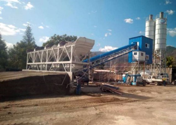 HZS90 concrete mixing plant