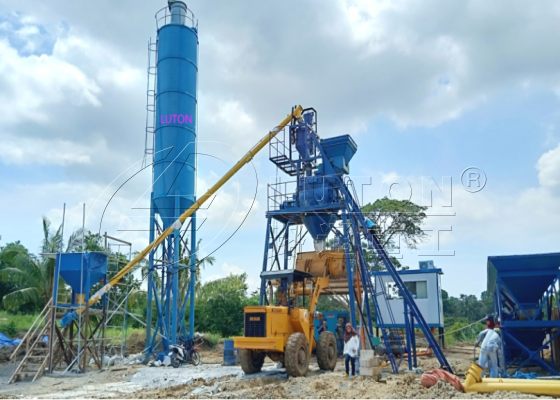 LUTON HZS75 Batching Plant in Philippines